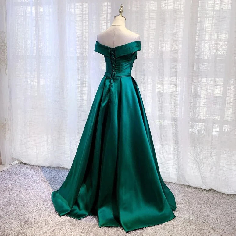 Off Shoulder Silk Formal Gown