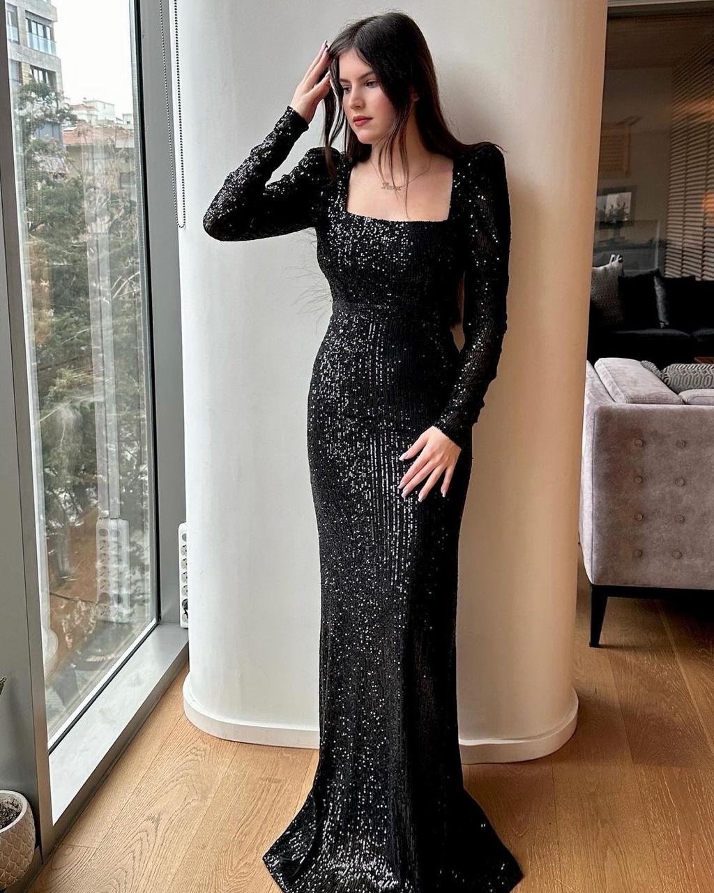 Bold Sequin Mermaid Hem Dress