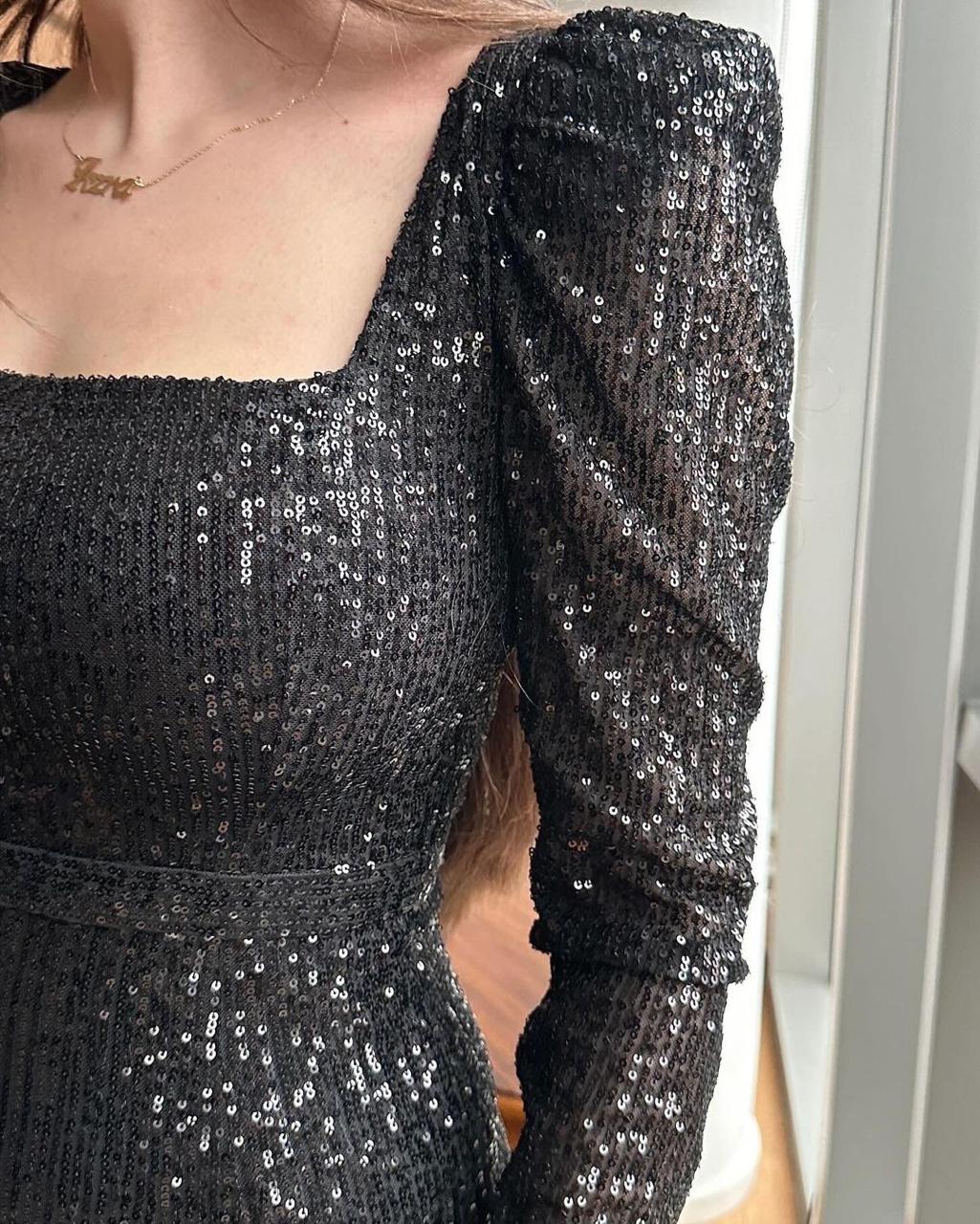 Bold Sequin Mermaid Hem Dress