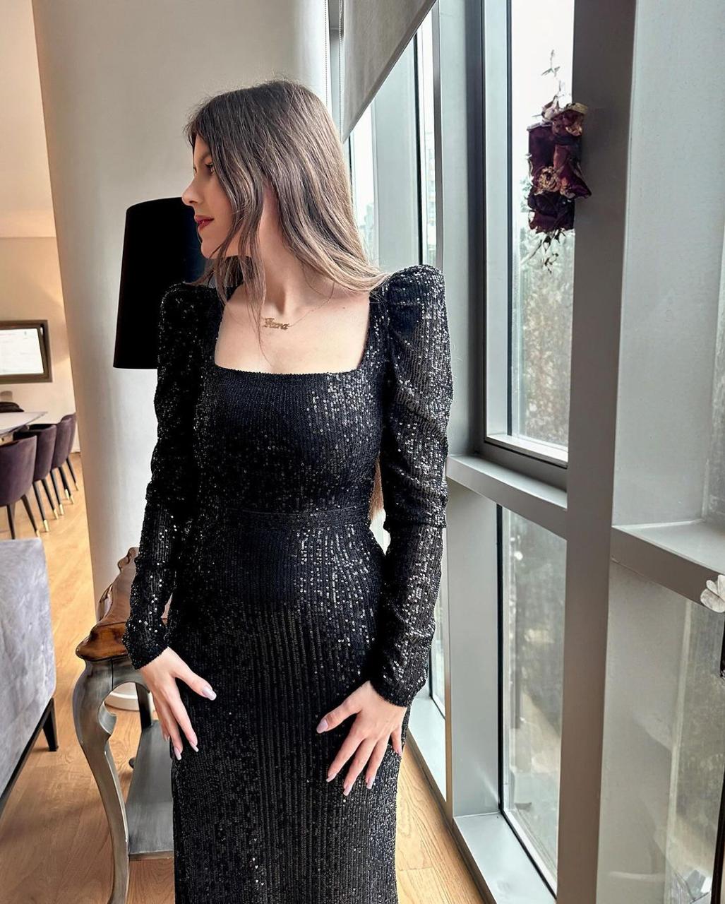 Bold Sequin Mermaid Hem Dress