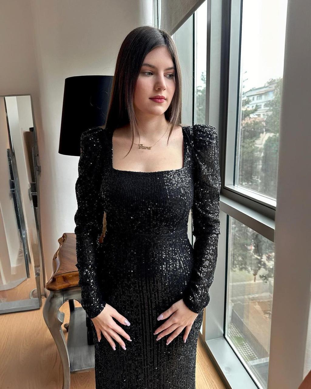 Bold Sequin Mermaid Hem Dress