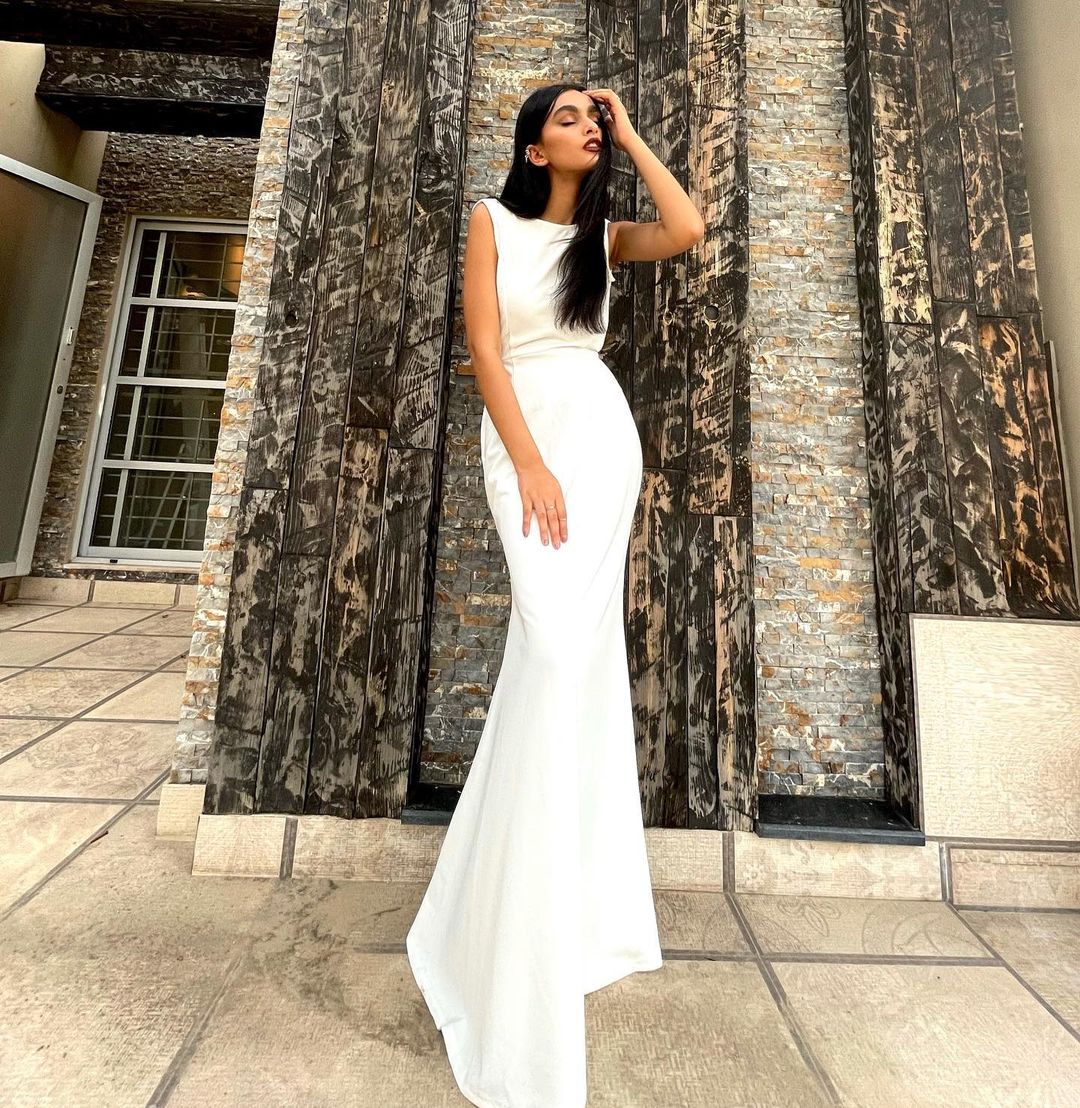 White Backless Maxi Dress