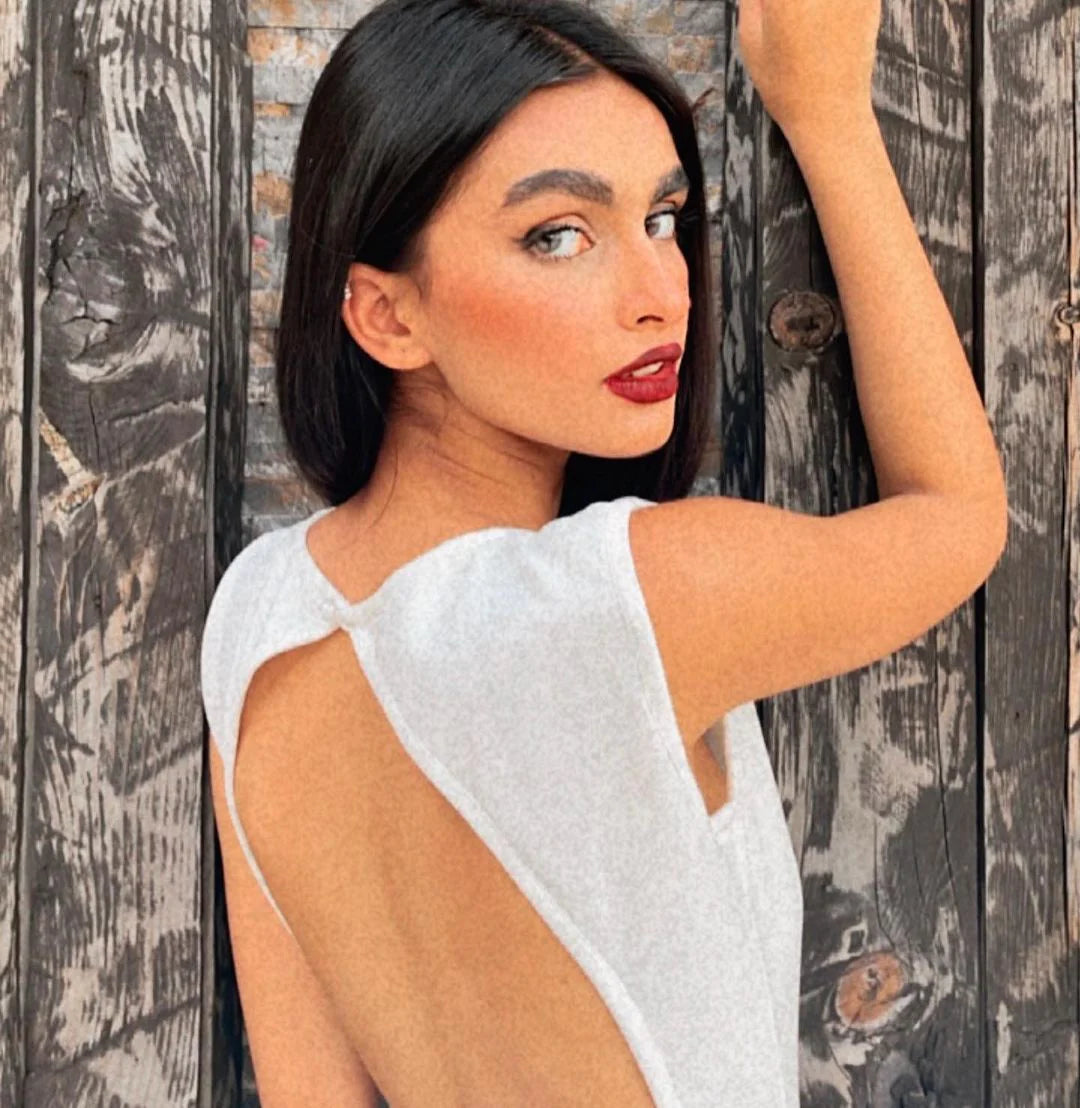 White Backless Maxi Dress