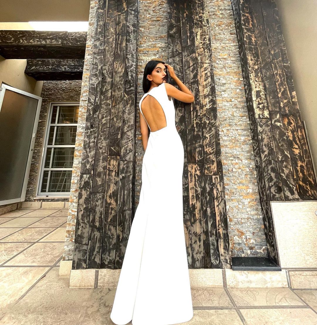 White Backless Maxi Dress